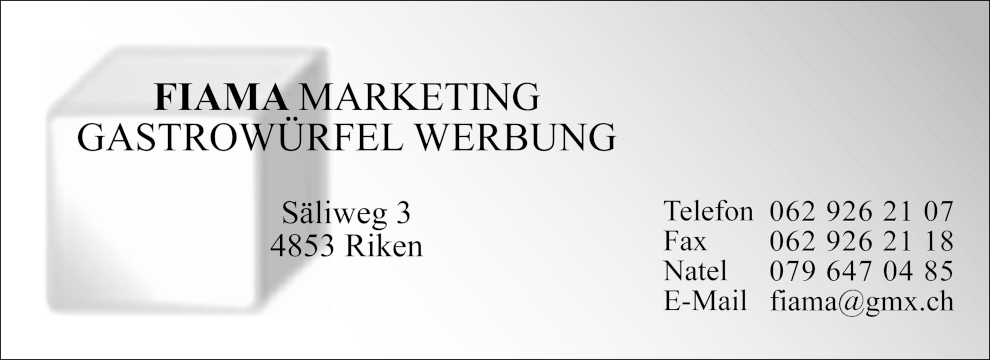 Fiama Marketing - Gastrowürfel Werbung